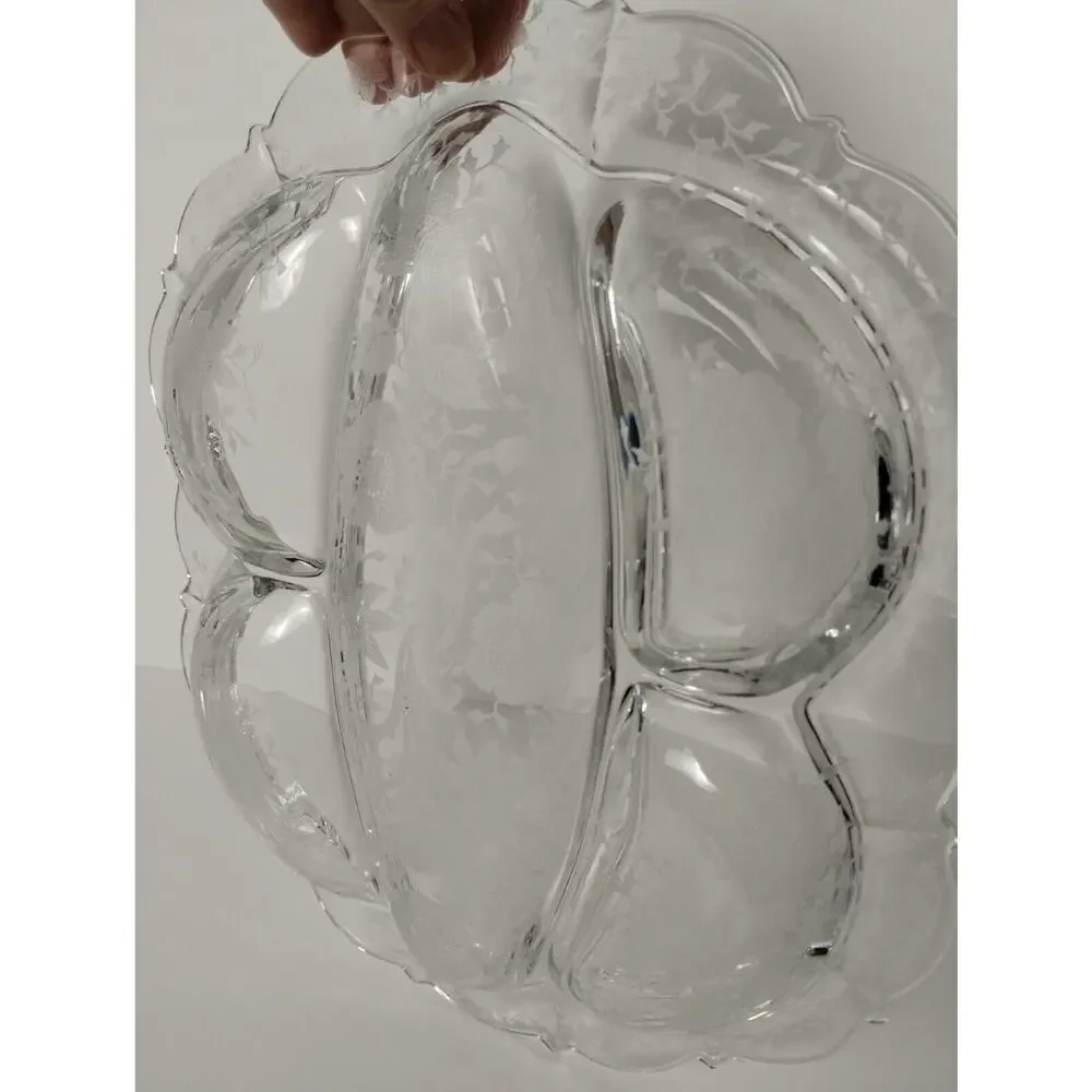 Vintage Cambridge Elegant Glass 5 Compartment Relish Celery Dish